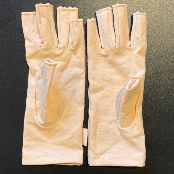 VIVE ARTHRITIS GLOVES, OPEN FINGER, SIZE SMALL, COLOR BEIGE - Picture 3 of 4